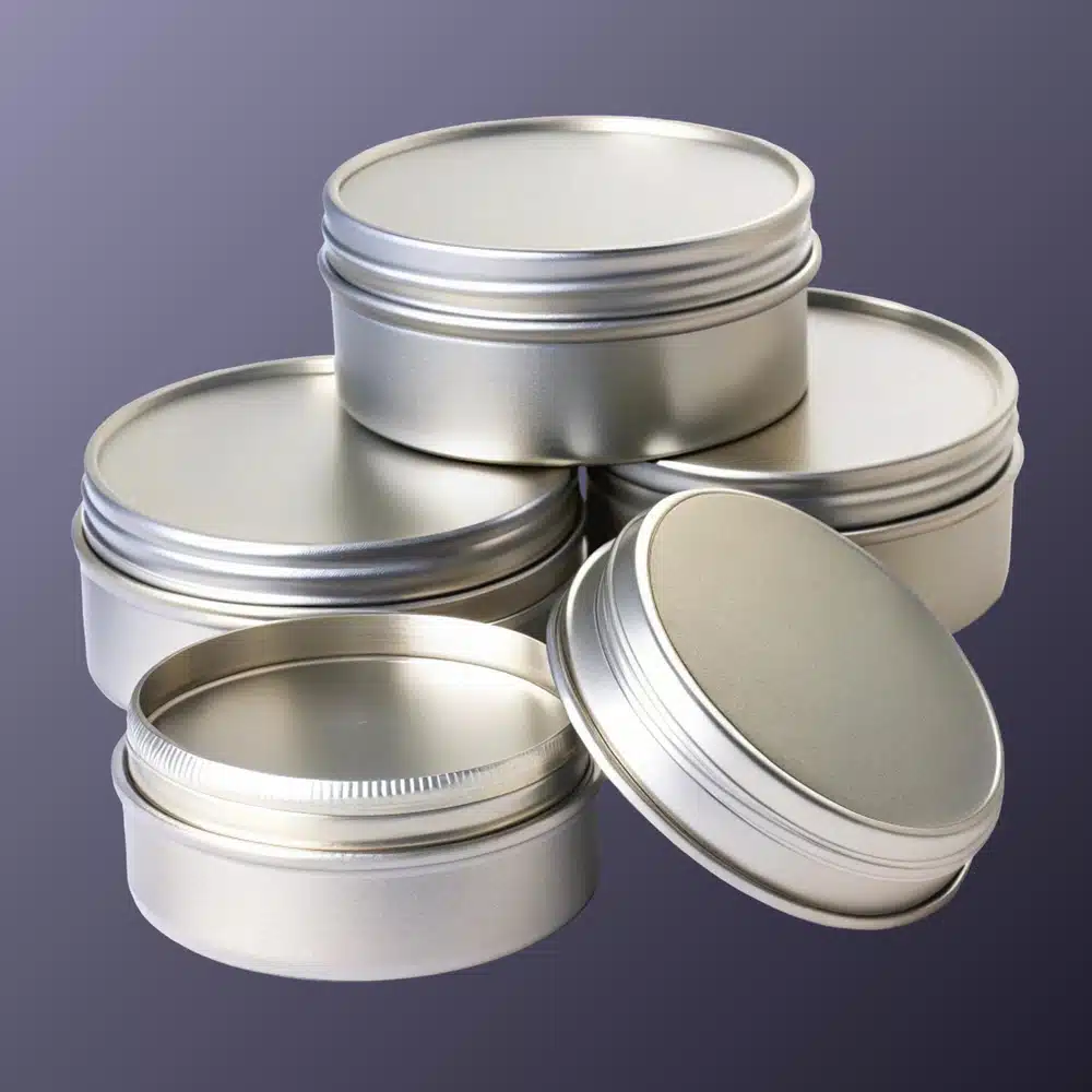 Screw top metal tins