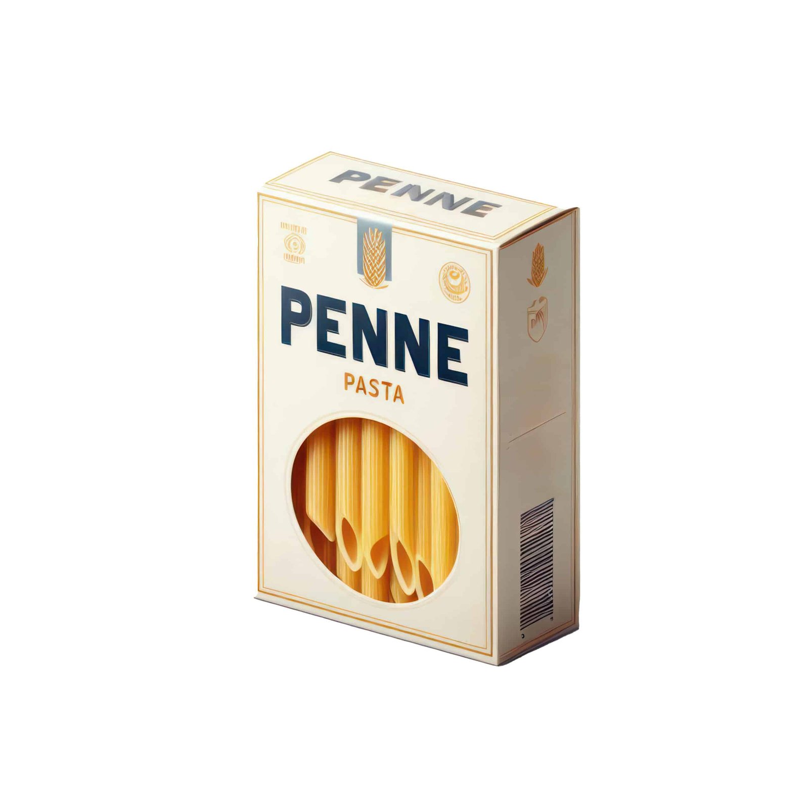 Rice cardboard box package isolated on white transparent background,